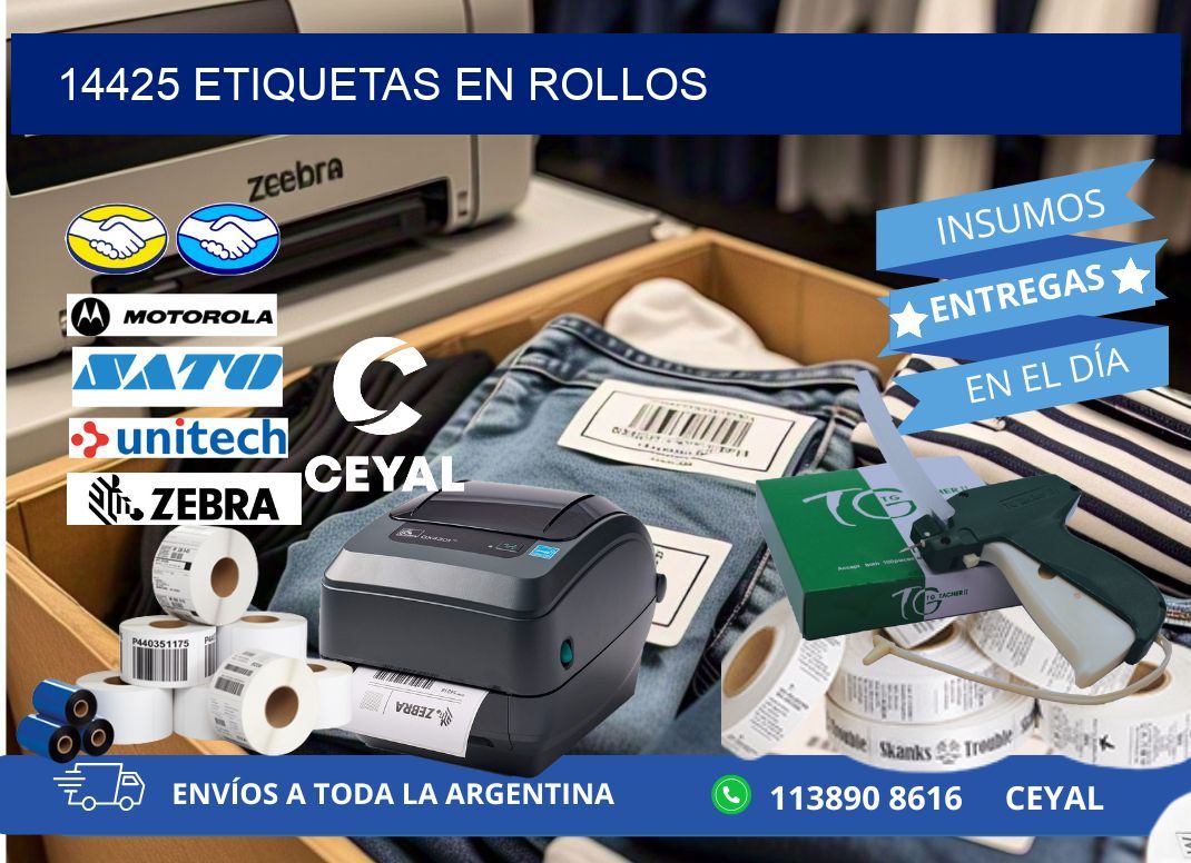 14425 ETIQUETAS EN ROLLOS