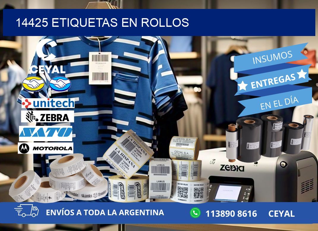 14425 ETIQUETAS EN ROLLOS