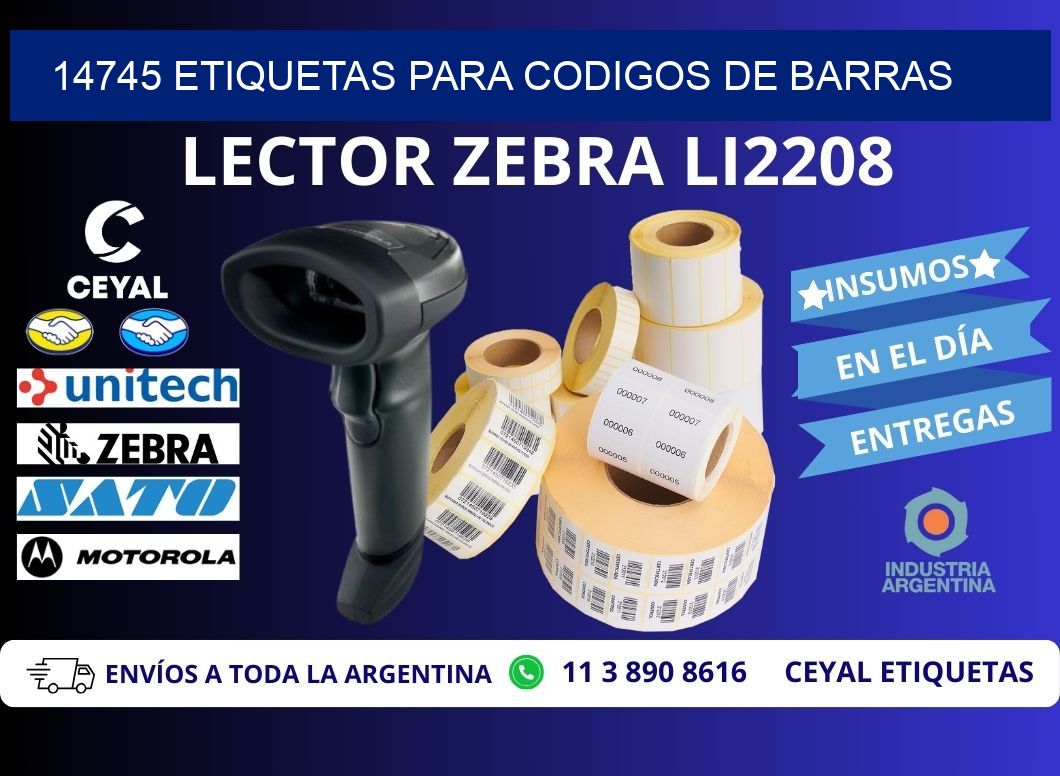 14745 ETIQUETAS PARA CODIGOS DE BARRAS