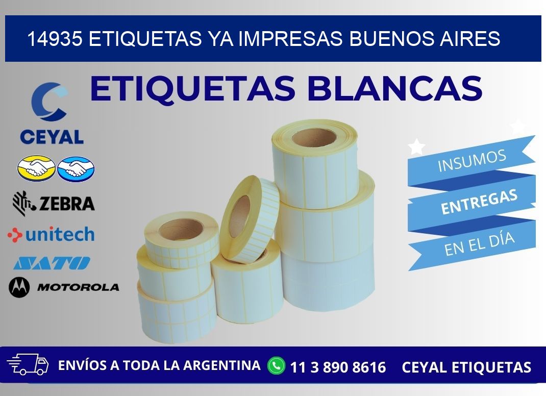 14935 ETIQUETAS YA IMPRESAS BUENOS AIRES