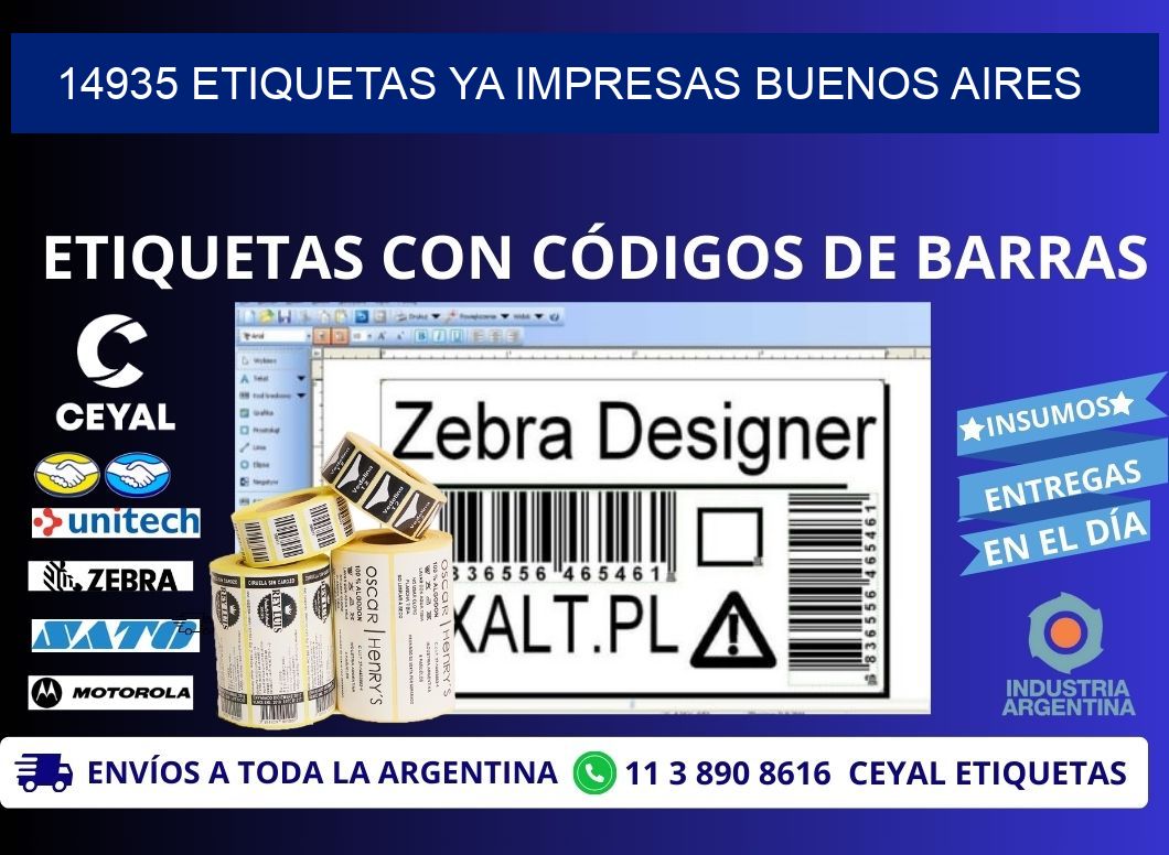 14935 ETIQUETAS YA IMPRESAS BUENOS AIRES