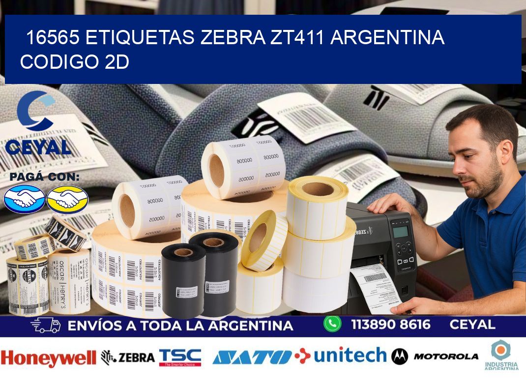 16565 etiquetas zebra zt411 argentina CODIGO 2D