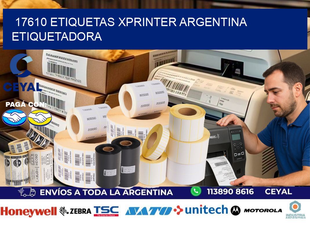 17610 etiquetas xprinter argentina ETIQUETADORA