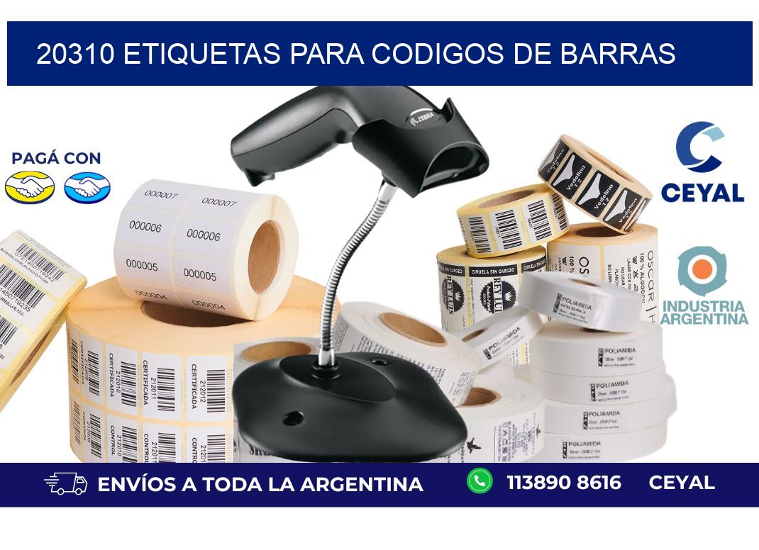 20310 ETIQUETAS PARA CODIGOS DE BARRAS