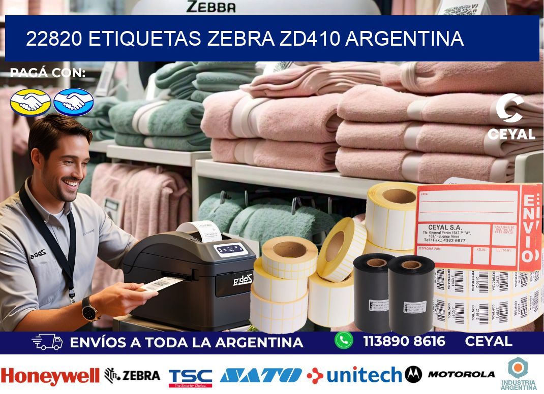 22820 etiquetas zebra zd410 argentina