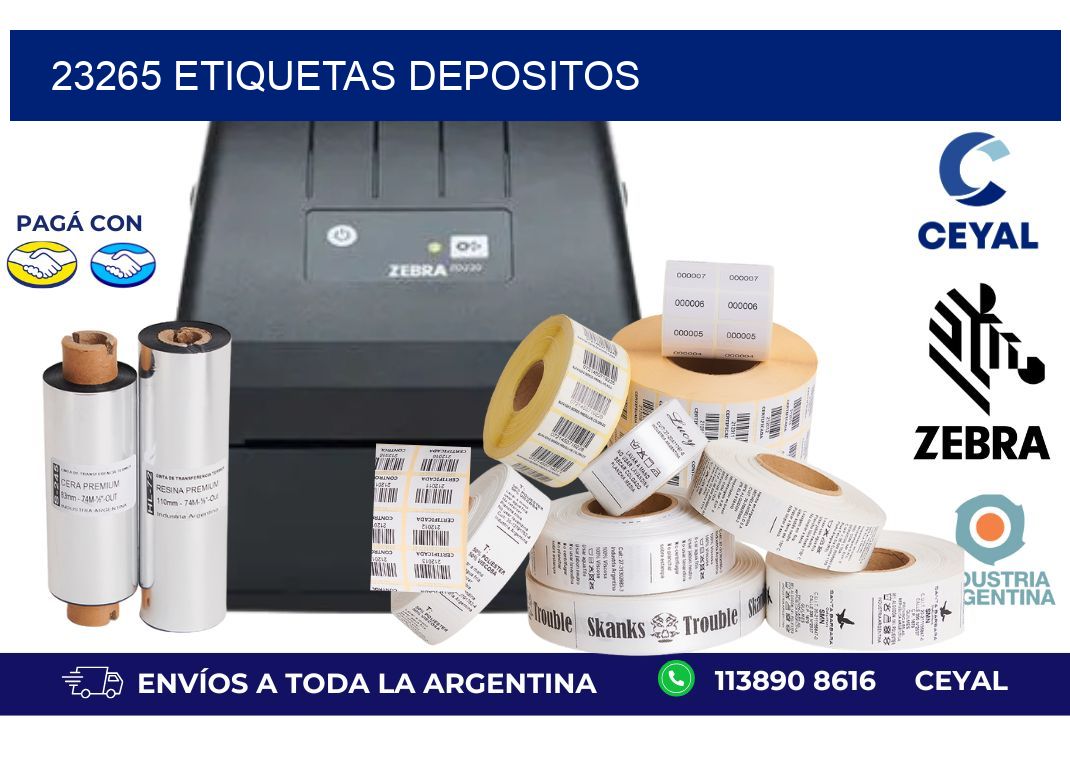 23265 ETIQUETAS DEPOSITOS