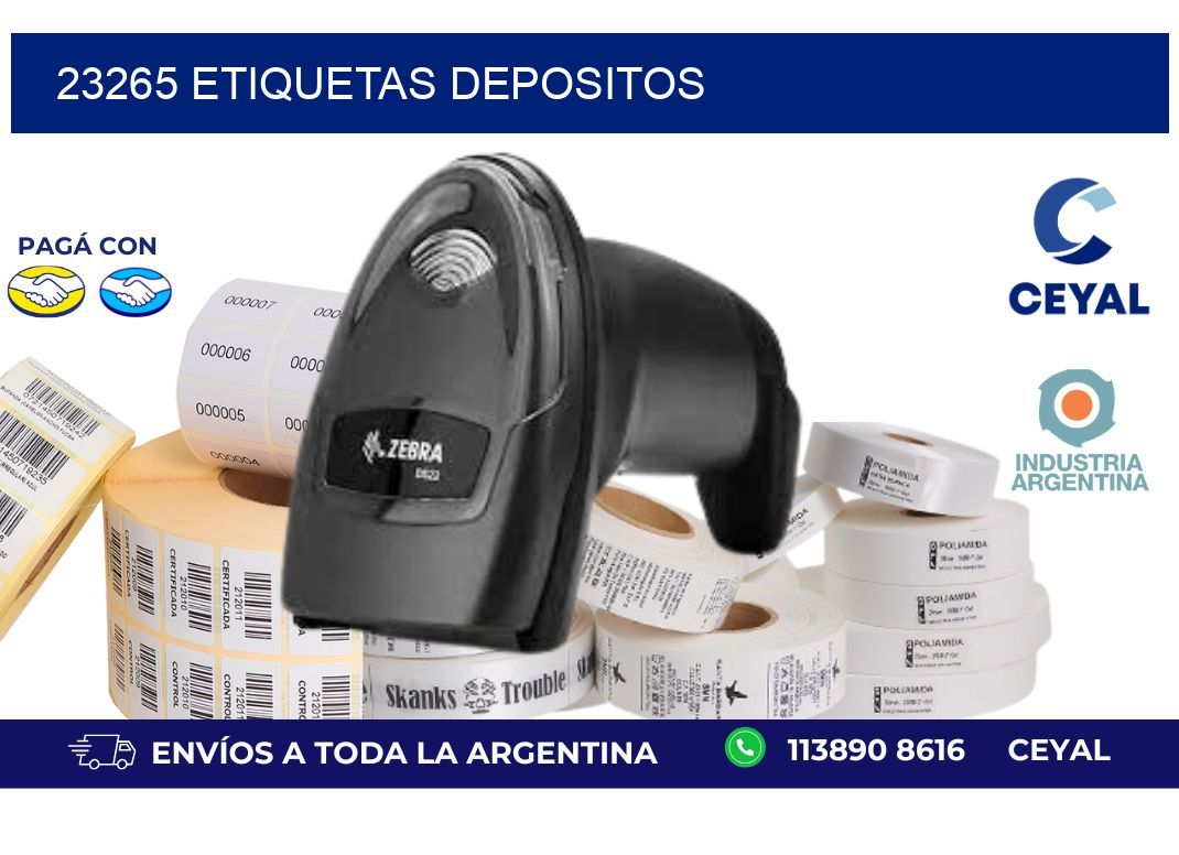 23265 ETIQUETAS DEPOSITOS