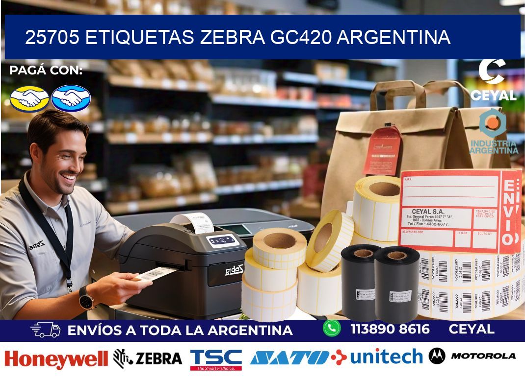 25705 etiquetas zebra gc420 argentina