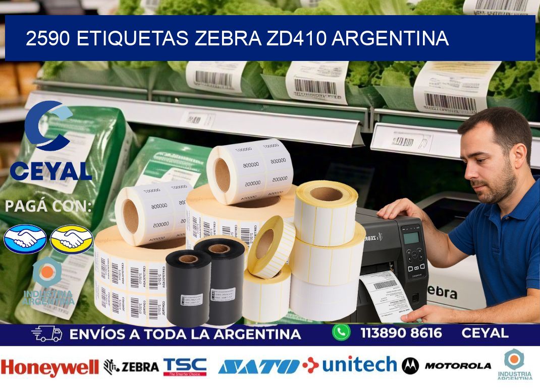 2590 etiquetas zebra zd410 argentina