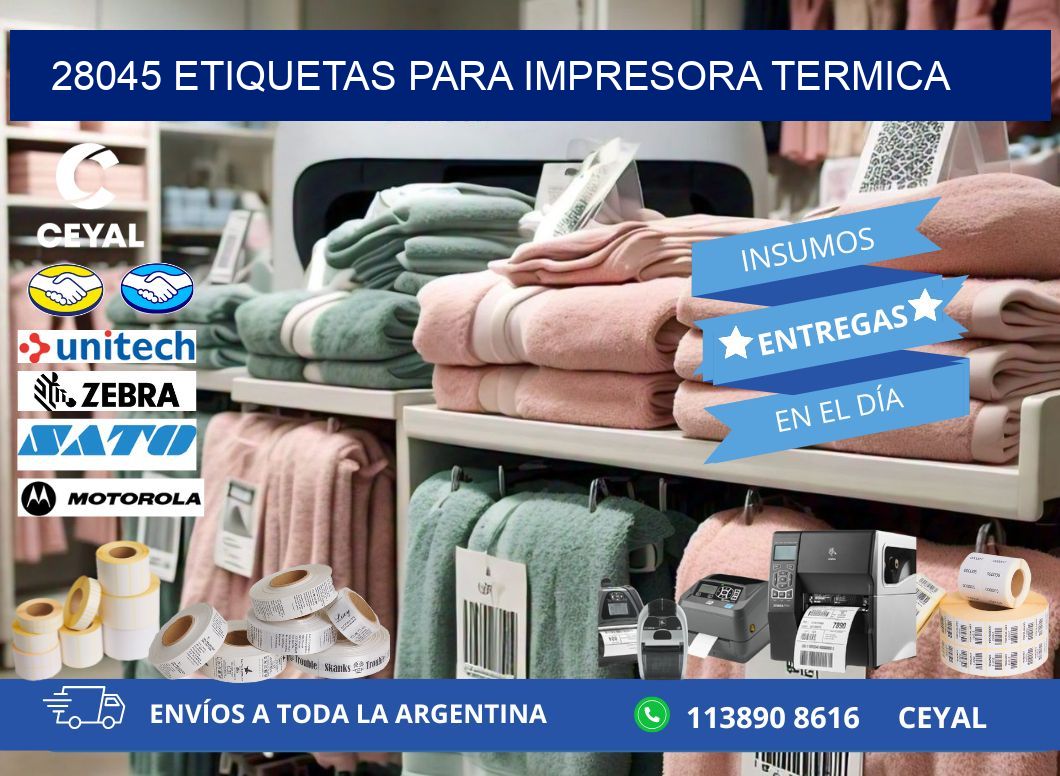28045 ETIQUETAS PARA IMPRESORA TERMICA