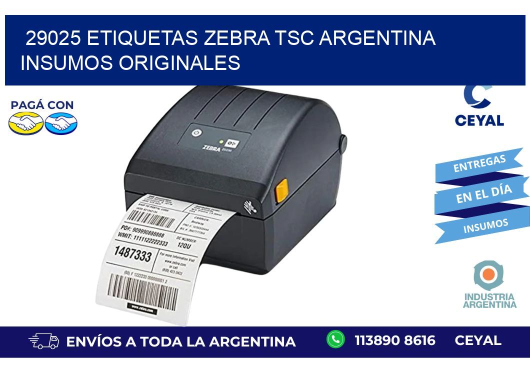 29025 etiquetas zebra tsc argentina INSUMOS ORIGINALES