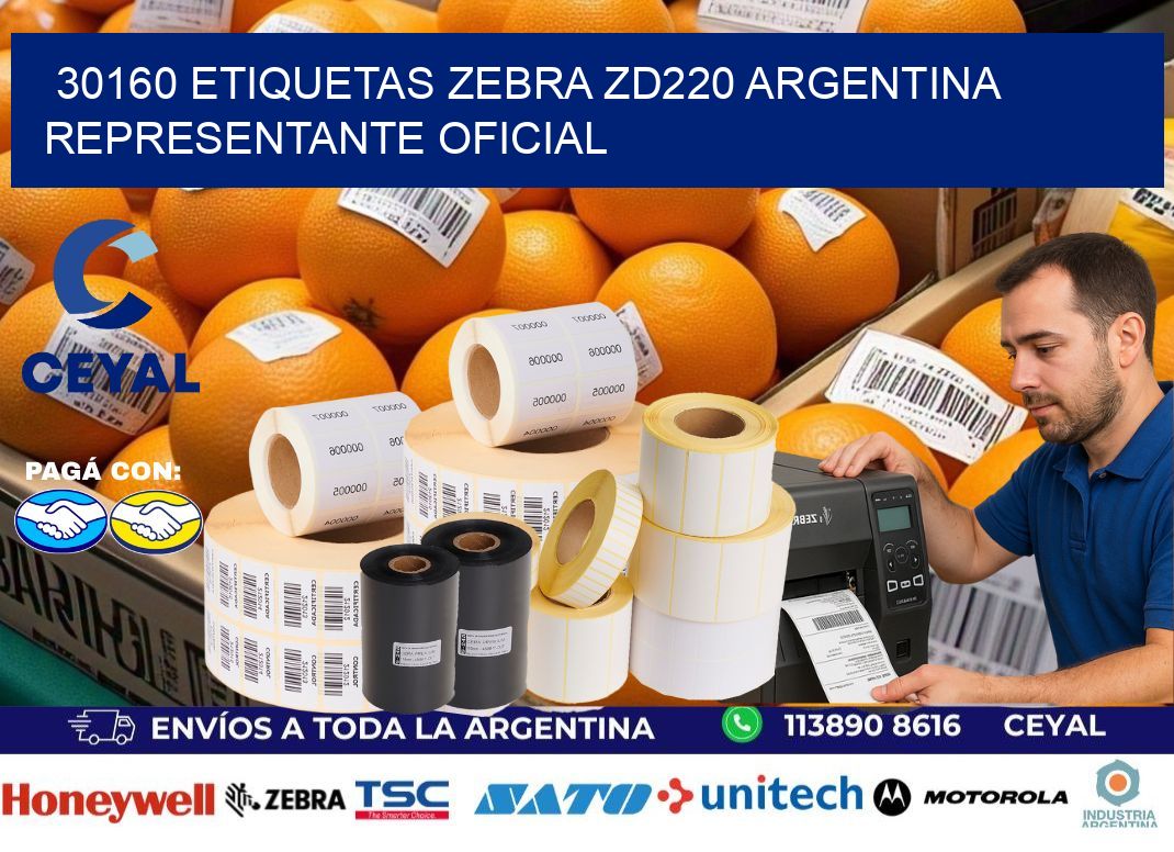 30160 etiquetas zebra zd220 argentina REPRESENTANTE OFICIAL