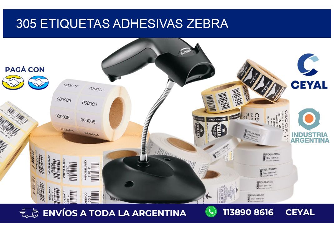 305 ETIQUETAS ADHESIVAS ZEBRA