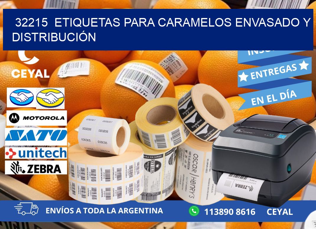32215  ETIQUETAS PARA CARAMELOS ENVASADO Y DISTRIBUCIÓN