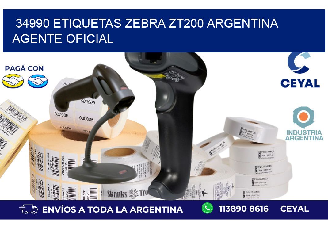 34990 etiquetas zebra zt200 argentina AGENTE OFICIAL