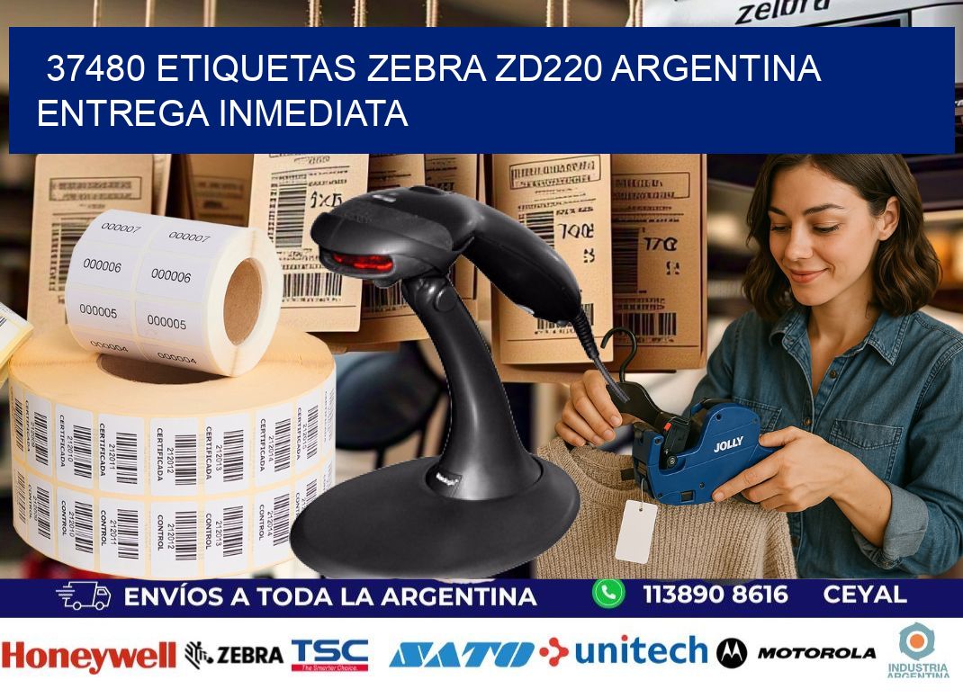 37480 etiquetas zebra zd220 ARGENTINA ENTREGA INMEDIATA