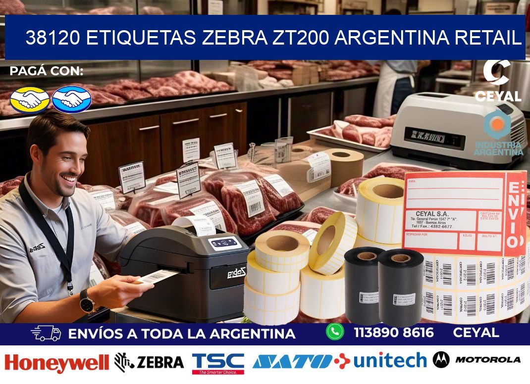 38120 etiquetas zebra zt200 argentina RETAIL