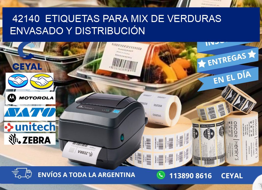 42140  ETIQUETAS PARA MIX DE VERDURAS ENVASADO Y DISTRIBUCIÓN