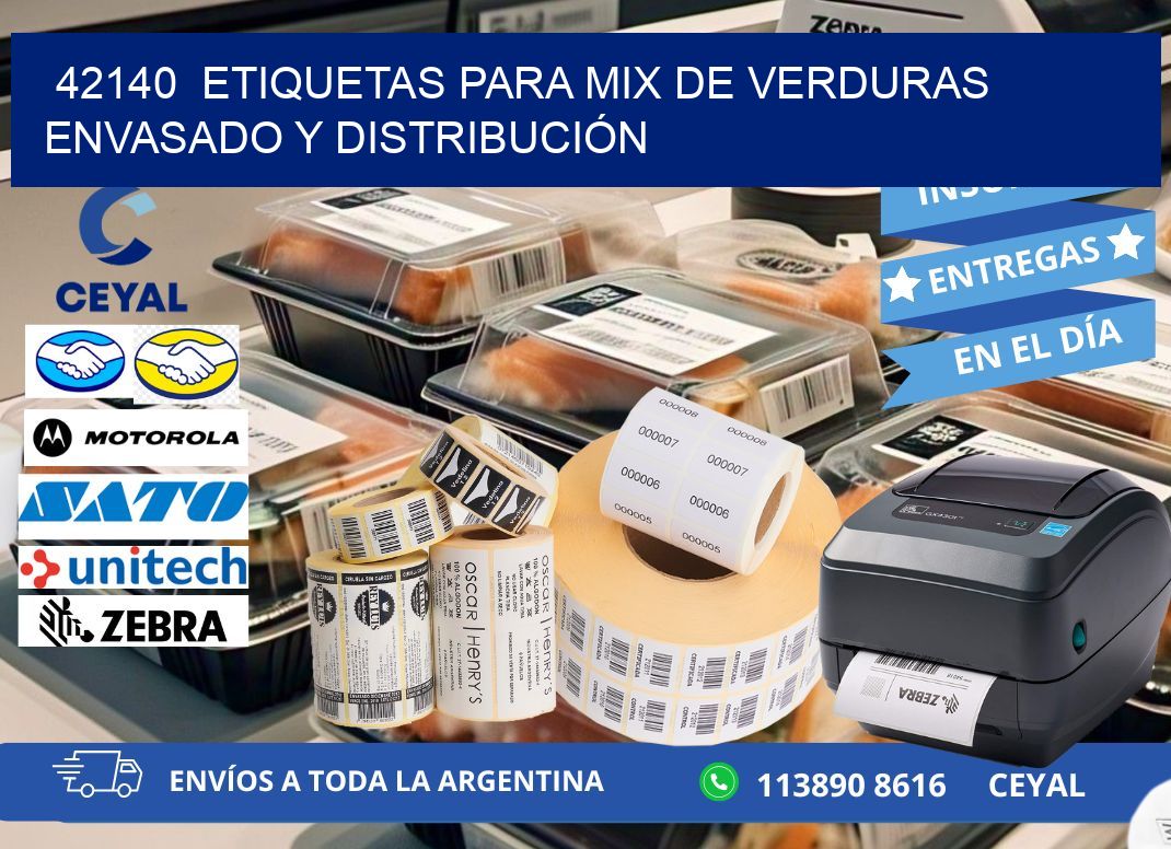 42140  ETIQUETAS PARA MIX DE VERDURAS ENVASADO Y DISTRIBUCIÓN