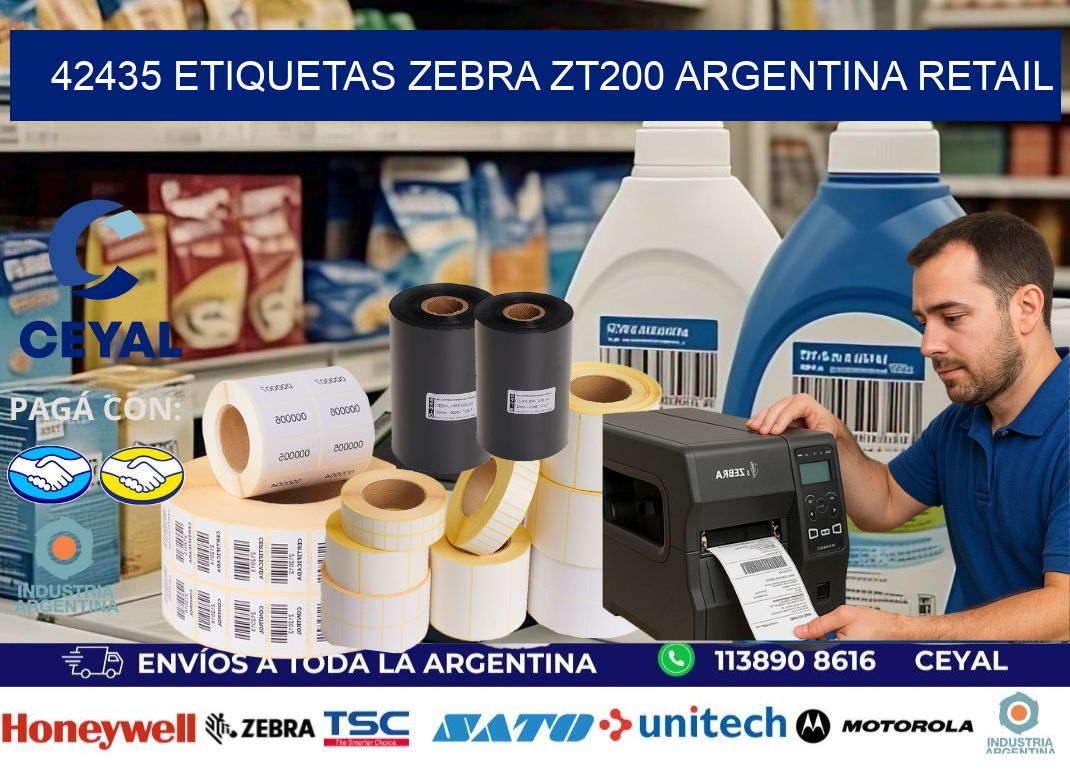 42435 etiquetas zebra zt200 argentina RETAIL