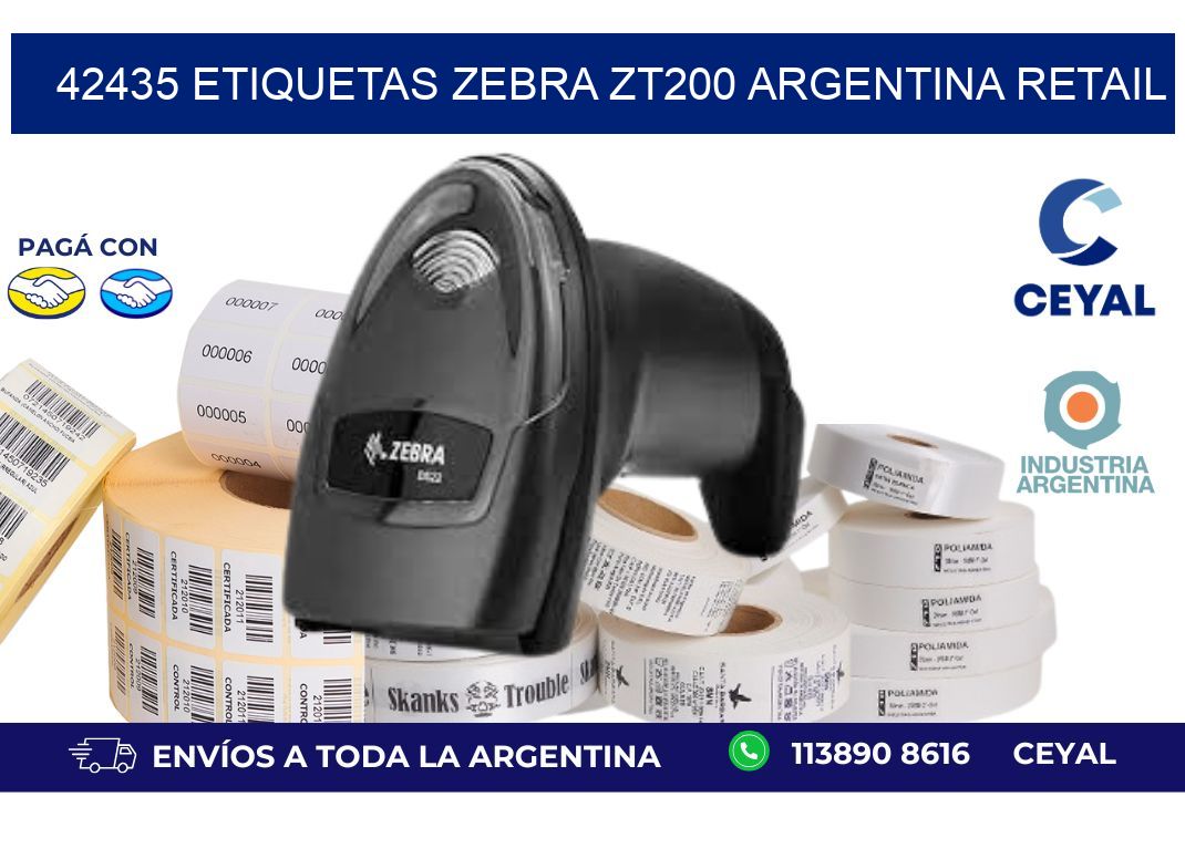 42435 etiquetas zebra zt200 argentina RETAIL