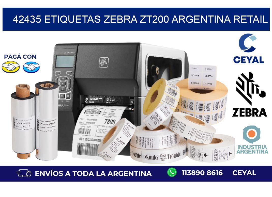 42435 etiquetas zebra zt200 argentina RETAIL