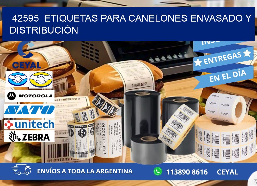 42595  ETIQUETAS PARA CANELONES ENVASADO Y DISTRIBUCIÓN