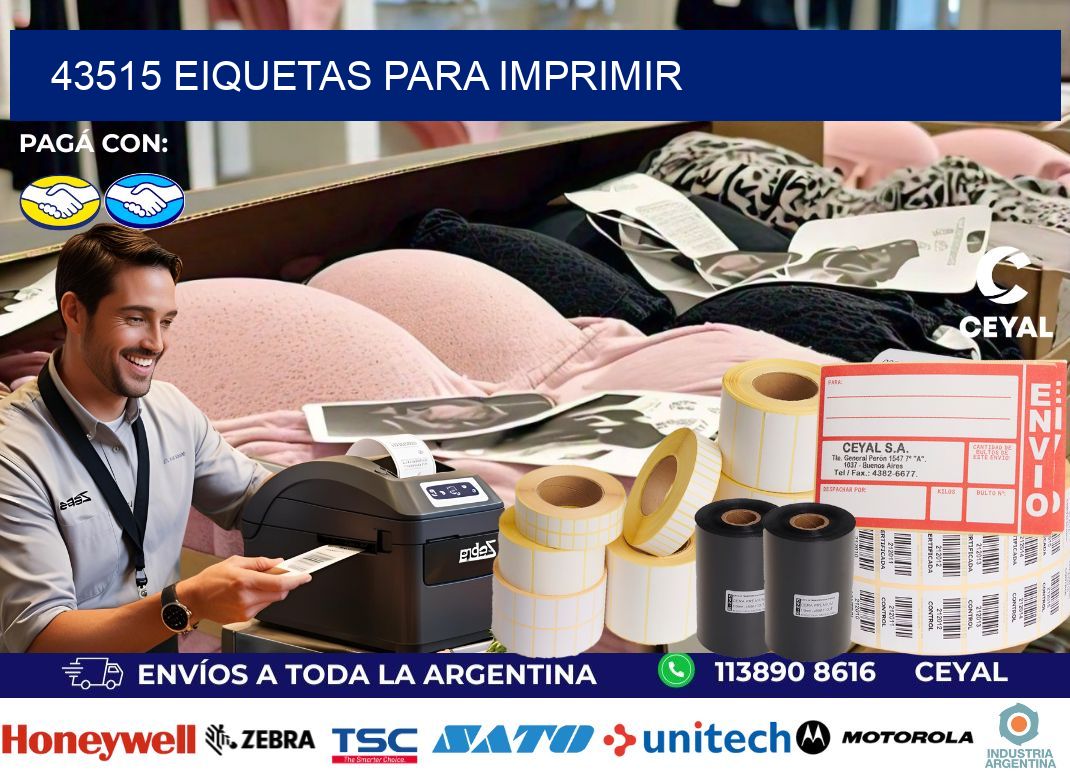 43515 EIQUETAS PARA IMPRIMIR