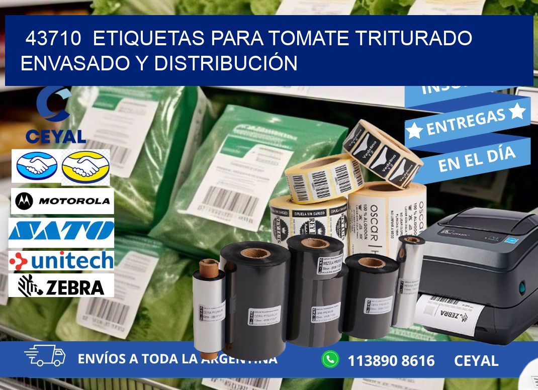 43710  ETIQUETAS PARA TOMATE TRITURADO ENVASADO Y DISTRIBUCIÓN