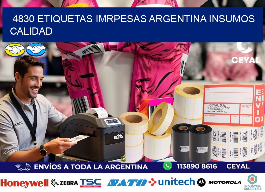 4830 etiquetas imrpesas argentina INSUMOS CALIDAD