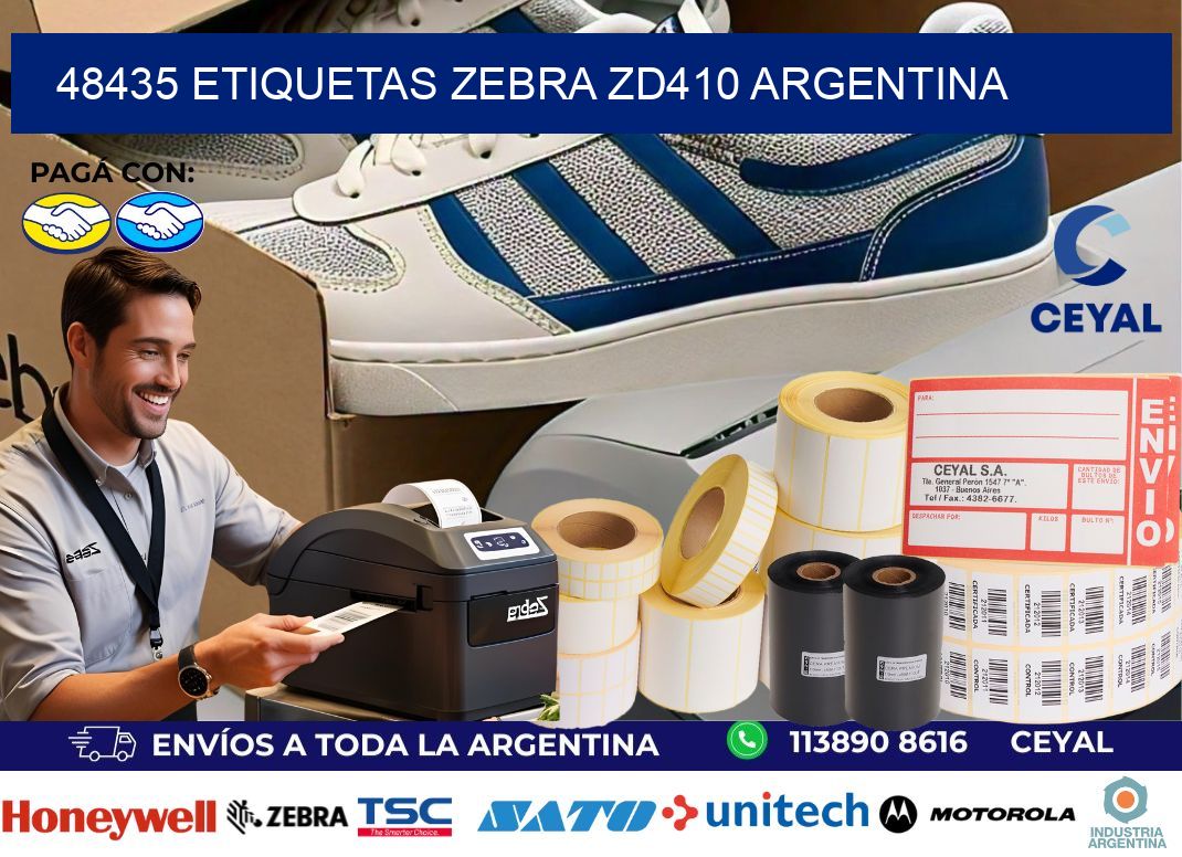 48435 etiquetas zebra zd410 argentina
