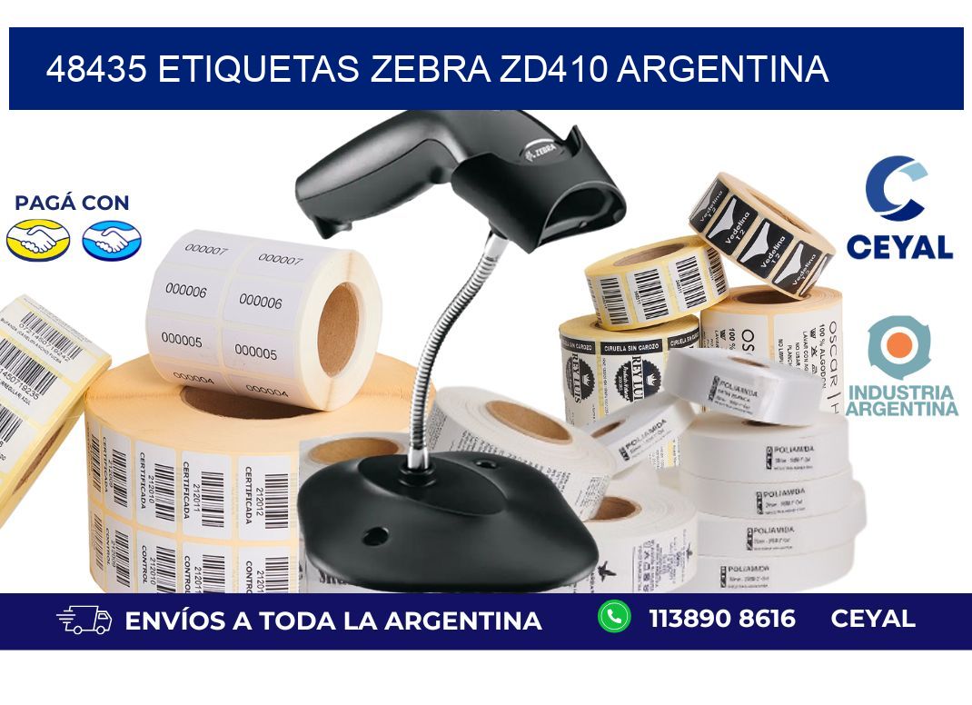 48435 etiquetas zebra zd410 argentina