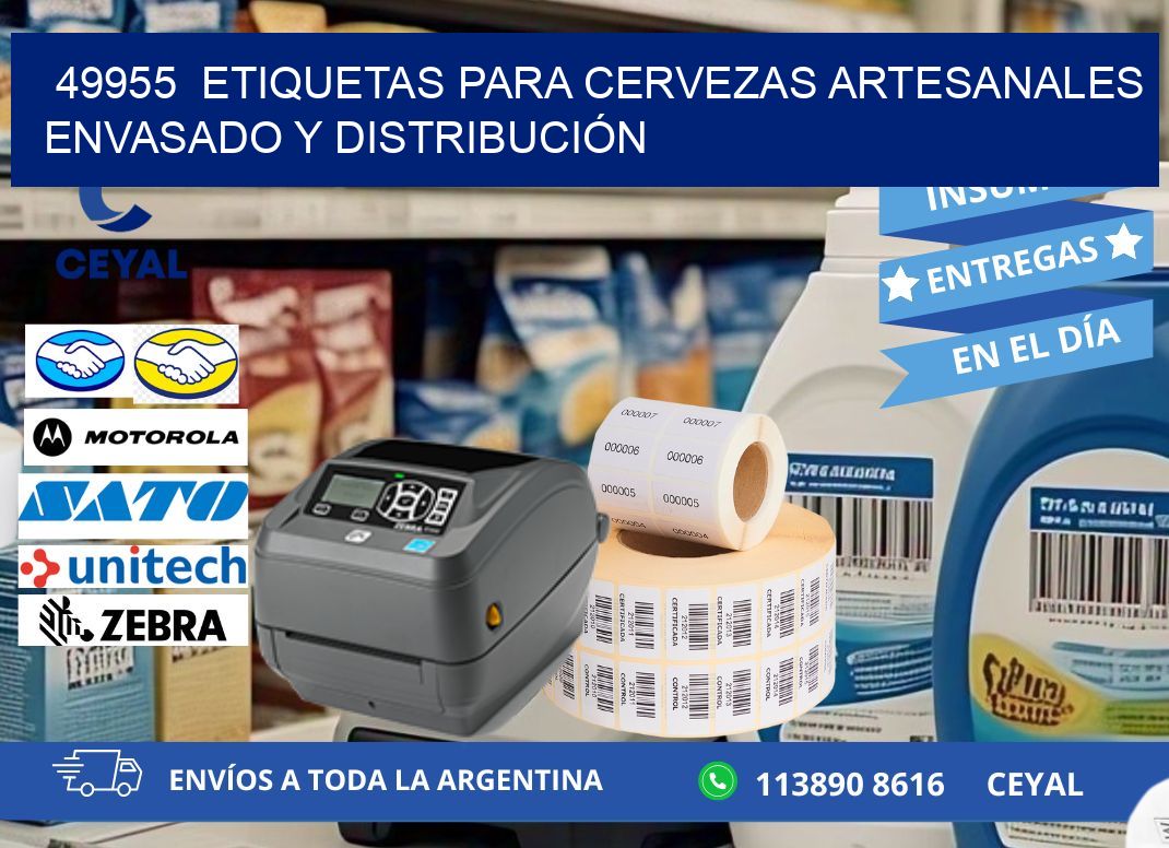 49955  ETIQUETAS PARA CERVEZAS ARTESANALES ENVASADO Y DISTRIBUCIÓN