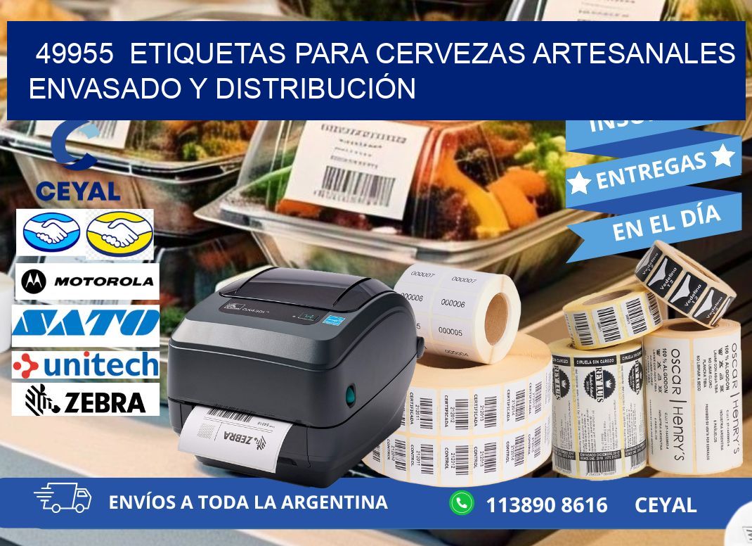 49955  ETIQUETAS PARA CERVEZAS ARTESANALES ENVASADO Y DISTRIBUCIÓN
