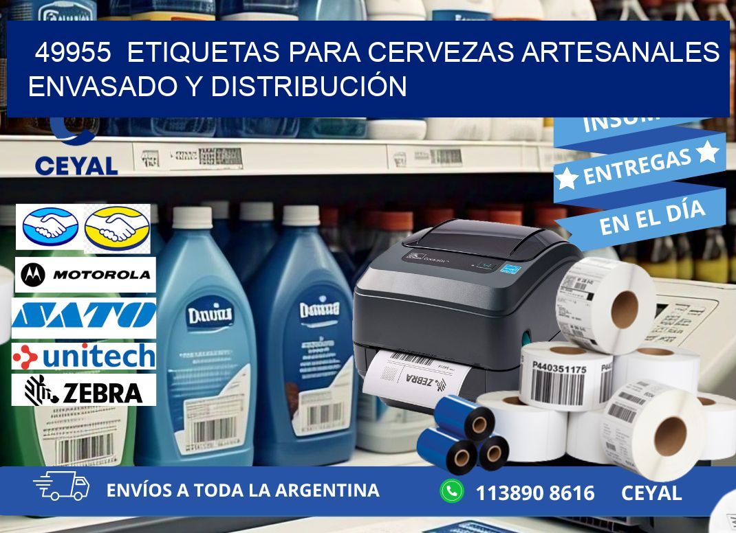 49955  ETIQUETAS PARA CERVEZAS ARTESANALES ENVASADO Y DISTRIBUCIÓN