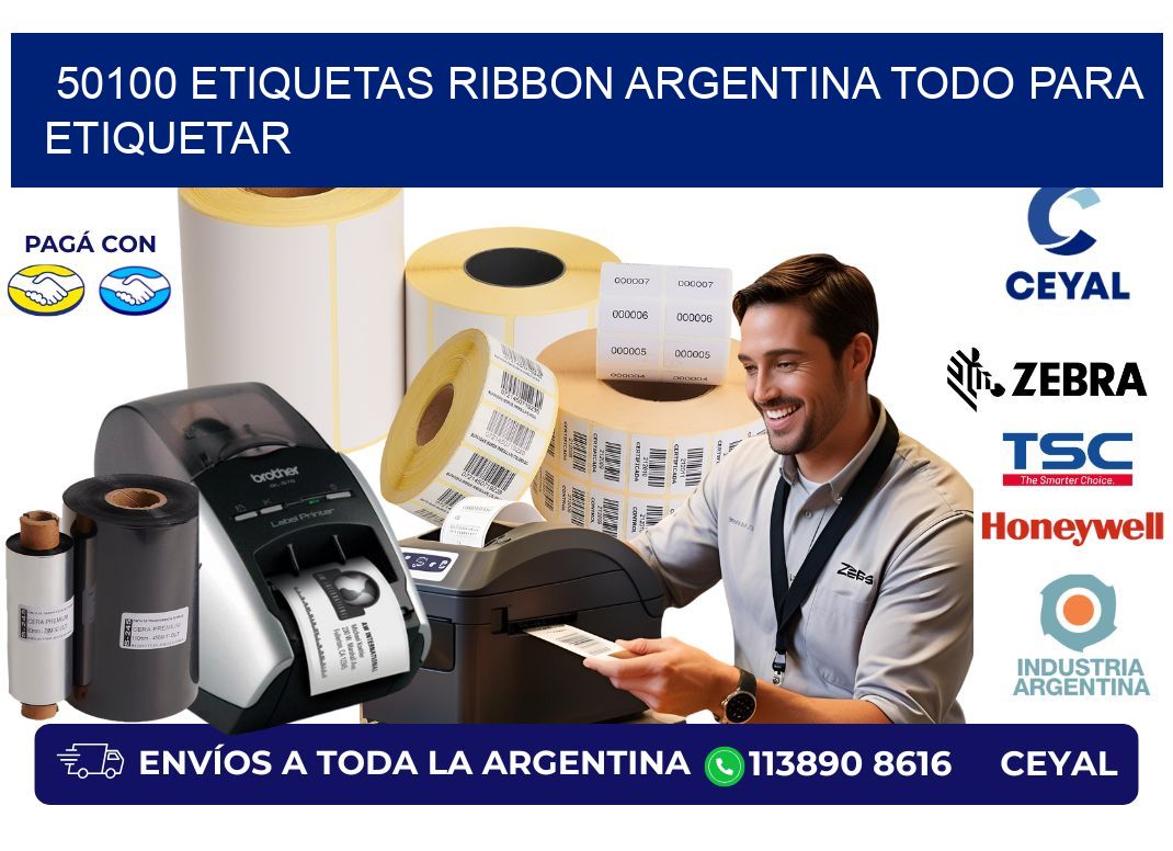 50100 etiquetas ribbon argentina TODO PARA ETIQUETAR