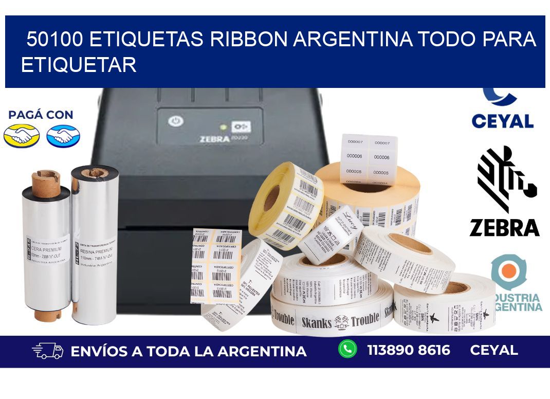 50100 etiquetas ribbon argentina TODO PARA ETIQUETAR