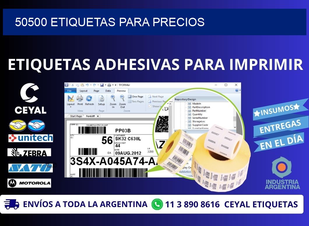 50500 ETIQUETAS PARA PRECIOS