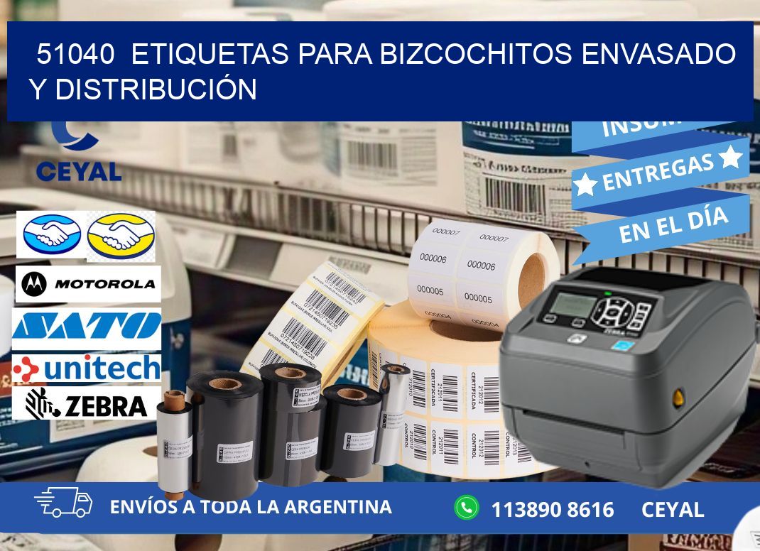 51040 ETIQUETAS PARA BIZCOCHITOS ENVASADO Y DISTRIBUCIÓN
