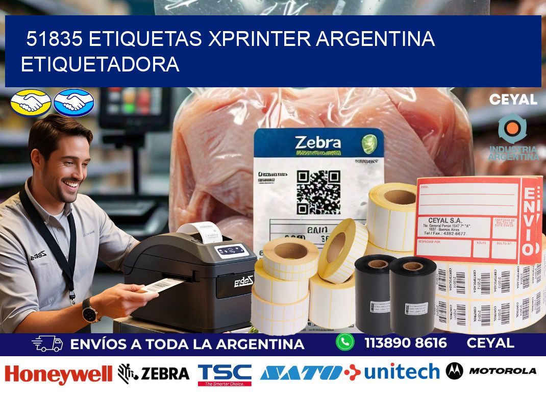 51835 etiquetas xprinter argentina ETIQUETADORA