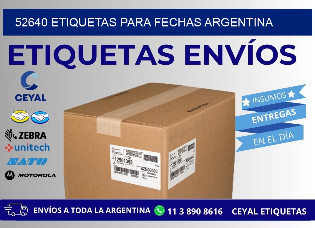 52640 ETIQUETAS PARA FECHAS ARGENTINA