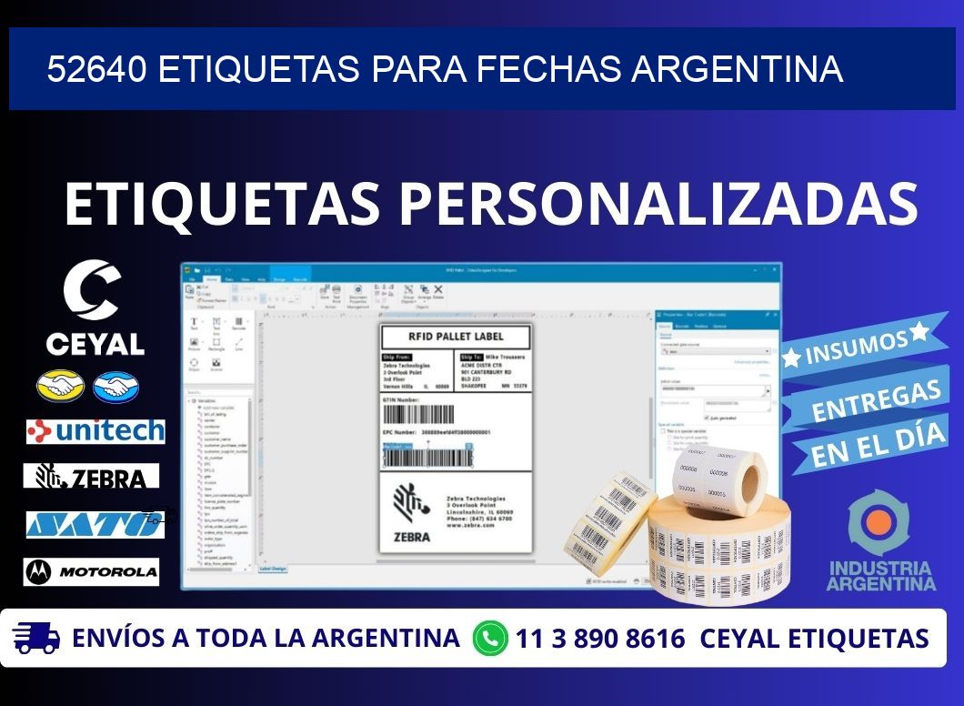 52640 ETIQUETAS PARA FECHAS ARGENTINA