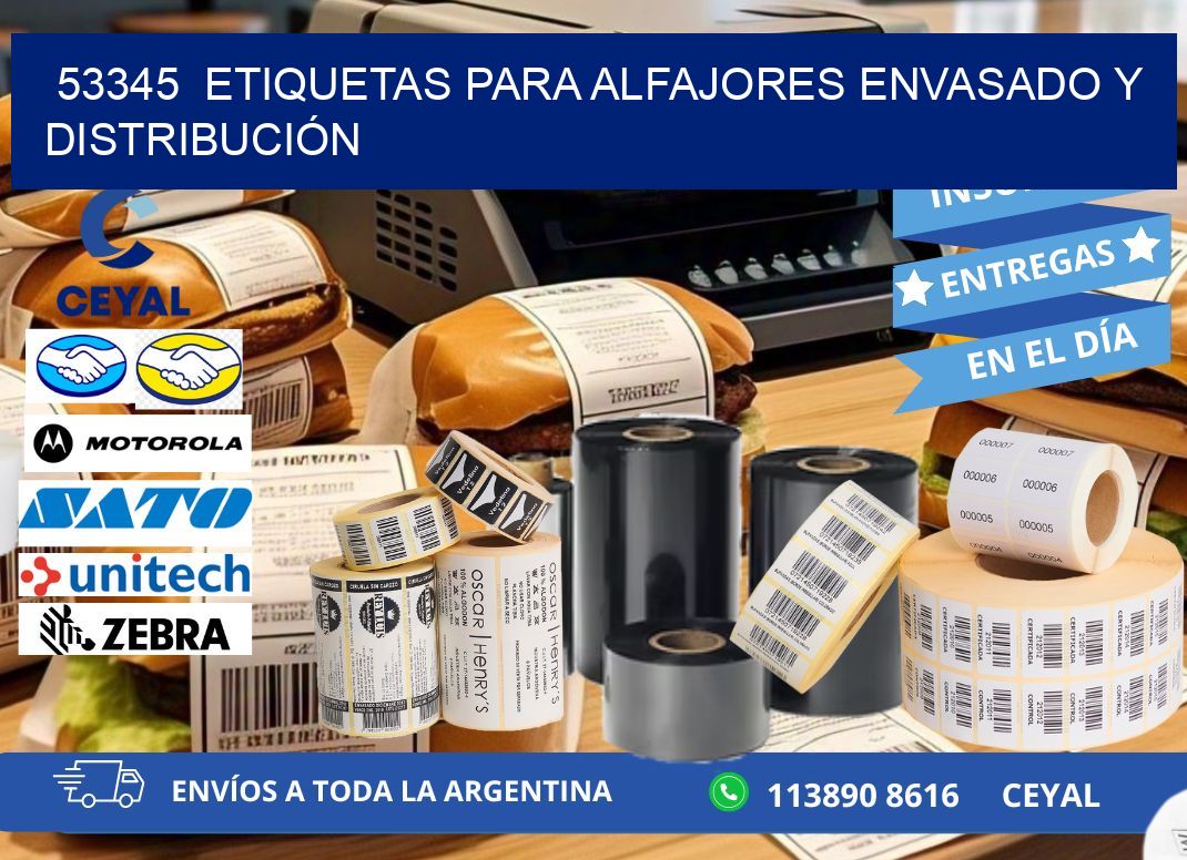 53345  ETIQUETAS PARA ALFAJORES ENVASADO Y DISTRIBUCIÓN