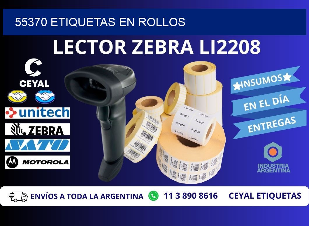55370 ETIQUETAS EN ROLLOS