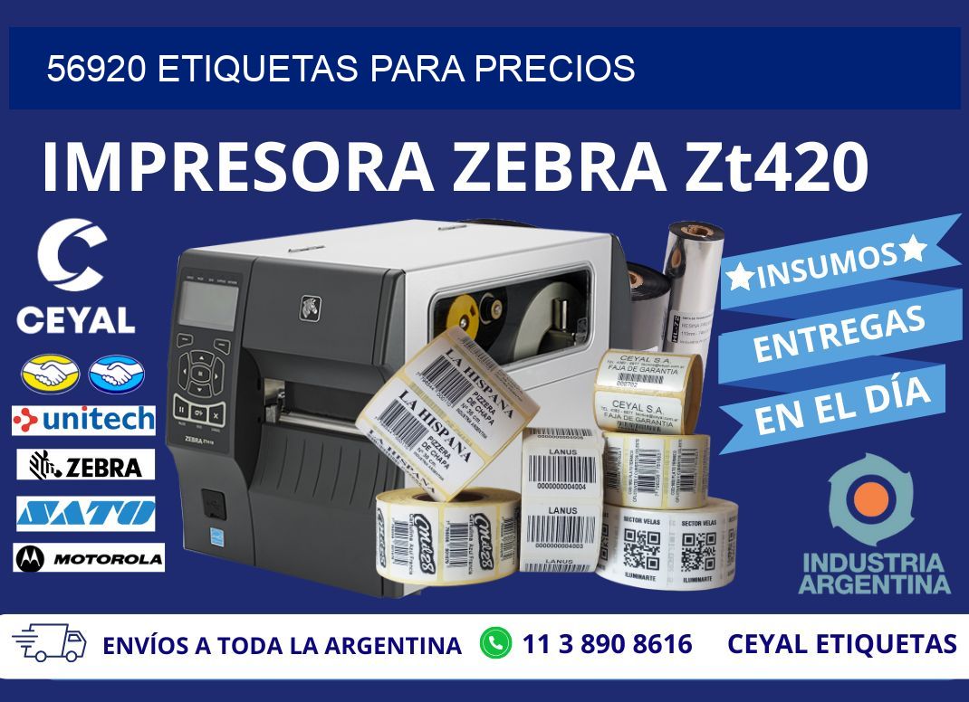 56920 ETIQUETAS PARA PRECIOS