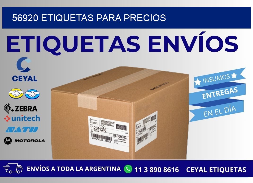 56920 ETIQUETAS PARA PRECIOS