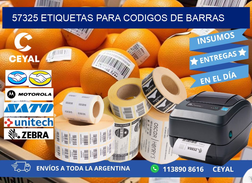 57325 ETIQUETAS PARA CODIGOS DE BARRAS