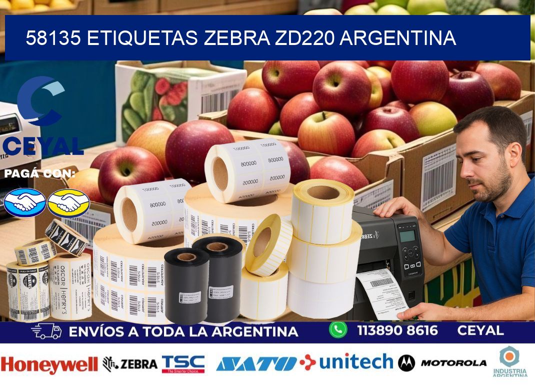 58135 etiquetas zebra zd220 argentina