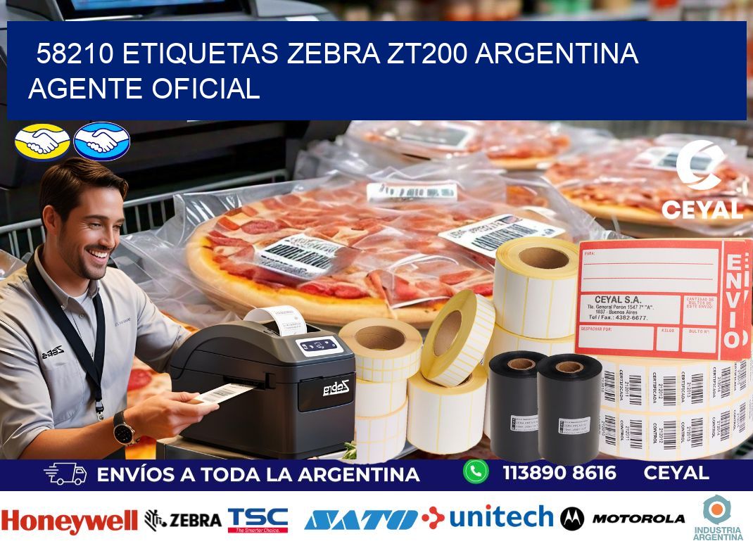 58210 etiquetas zebra zt200 argentina AGENTE OFICIAL