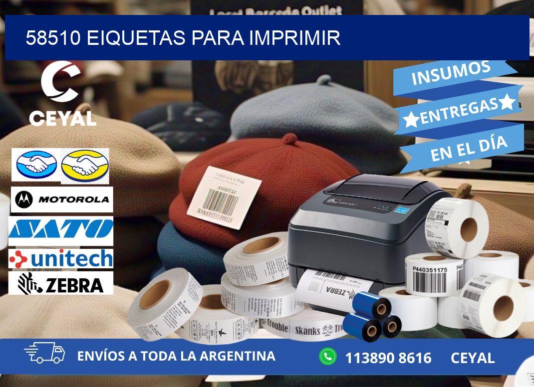 58510 EIQUETAS PARA IMPRIMIR